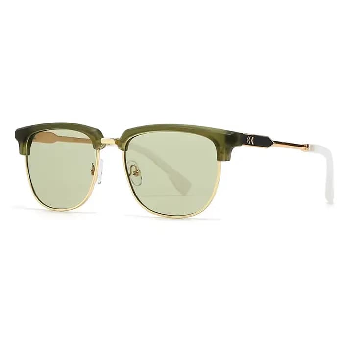 Lunettes de soleil rétro Browline pour hommes et femmes, classiques, demi-jante, mode masculine, Ant