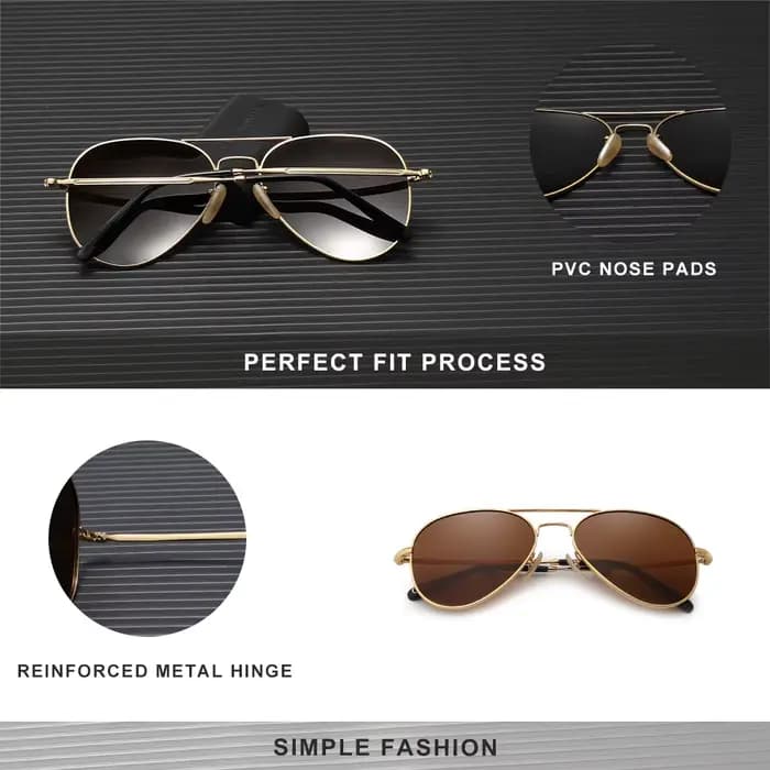 KINGSEVEN pilote alliage hommes lunettes de soleil polarisation UV400 Anti-reflet plein cadre Parsni