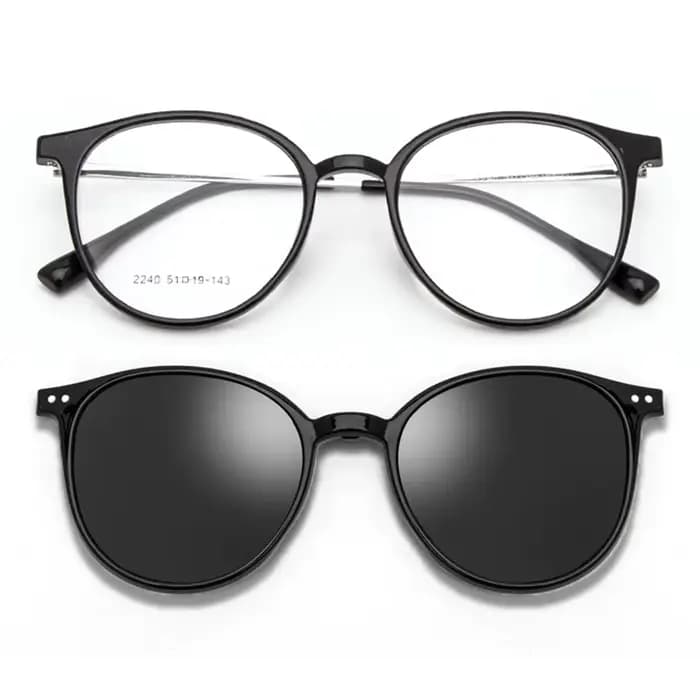 Lunettes de Prescription à Clip magnétique pour hommes, polarisées, pour myopie, Anti-éblouissement,