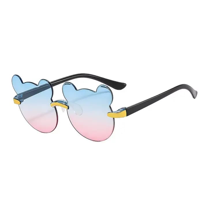 Lunettes de soleil ours de dessin animé mignon pour enfants, lentille HD d'extérieur, UV385, lunette