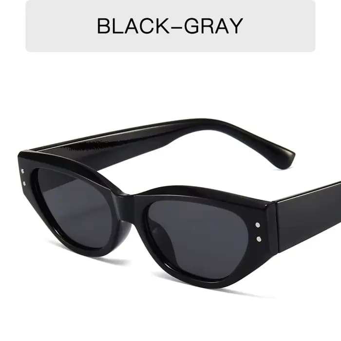 Lunettes de soleil œil de chat rétro pour femmes et hommes, petites lunettes Vintage à rivets, marqu