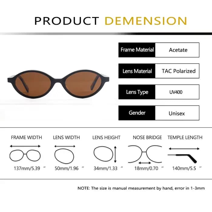 Nouveau à la mode petit cadre ovale lunettes De soleil polarisées pour dames Gafas De Sol Hombre Uv4