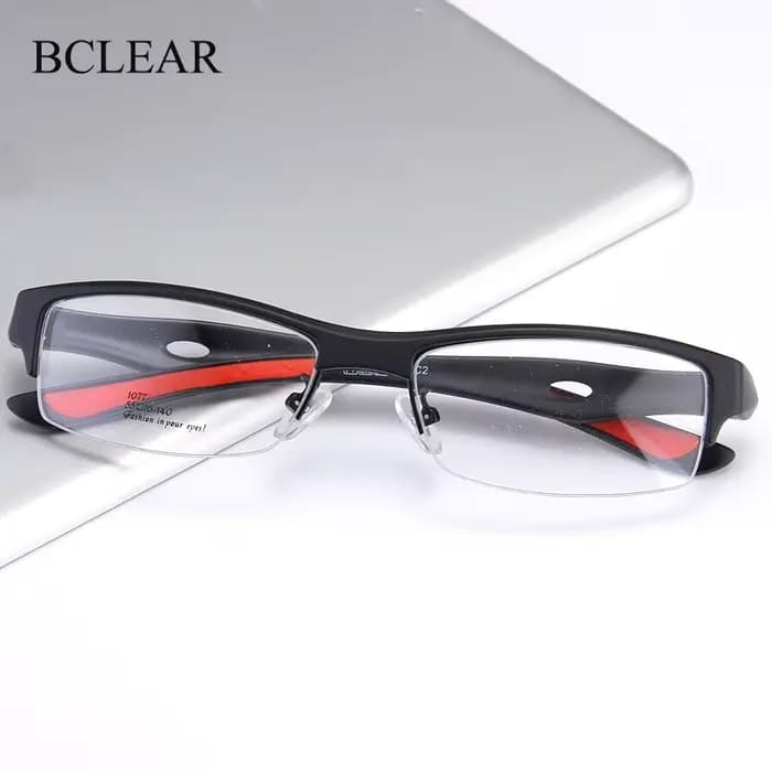 BCLEAR-Lunettes de sport carrées à demi-monture de lunettes pour hommes, lunettes colorées, design d