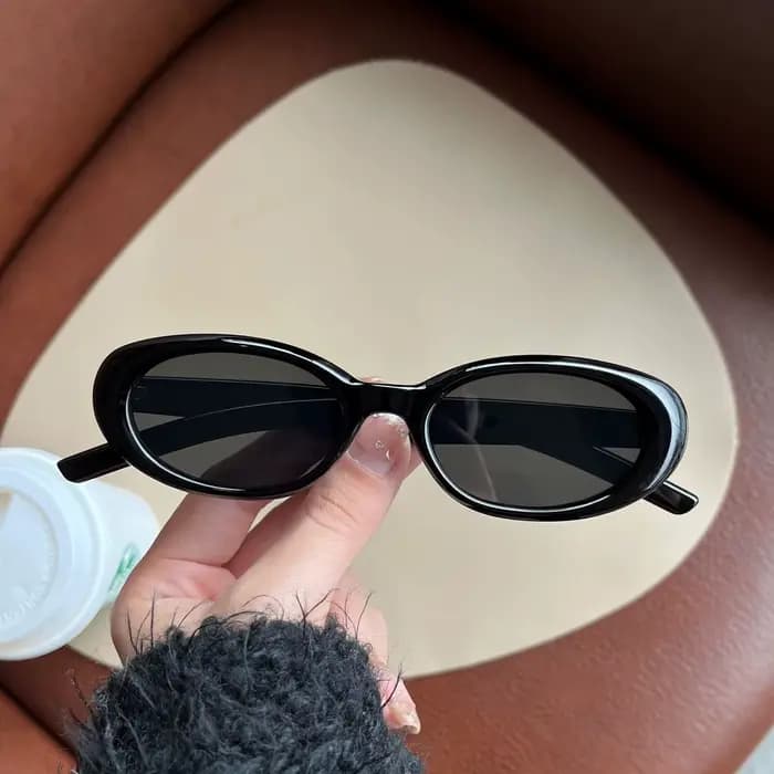 Lunettes de soleil ovales pour hommes et femmes, vintage, rétro, protection UV400, haute qualité