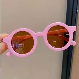 Lunettes de soleil pour enfants, monture ronde de style instré, lunettes de soleil pour bébé de 1 à
