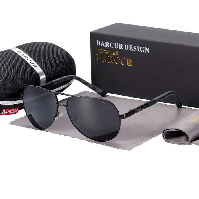 BARCUR hommes lunettes de soleil polarisées homme concepteur lunettes rouges classique lunettes de s