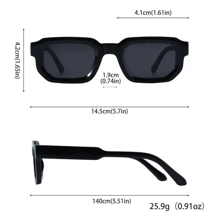 6 pièces/ensemble femmes Vintage Rectangle cadre lunettes de soleil mode rétro lunettes de soleil ma