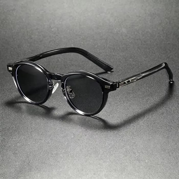 LOERHUNAR Nouveauté : Lunettes de soleil rétro rondes pour hommes et femmes, monture TR, branches à