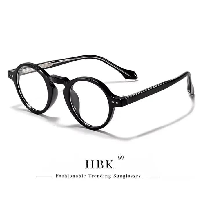 HBK Vintage rond hommes petites lunettes cadre de haute qualité marque Design Anti lumière bleue lun