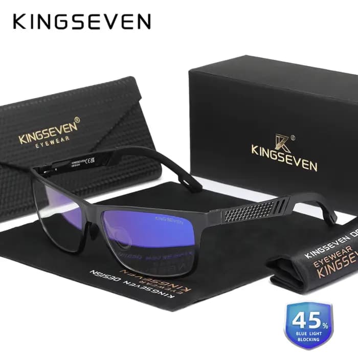 KINGSEVEN lunettes bloquant la lumière bleue hommes/femmes haute qualité en aluminium ordinateur Ant