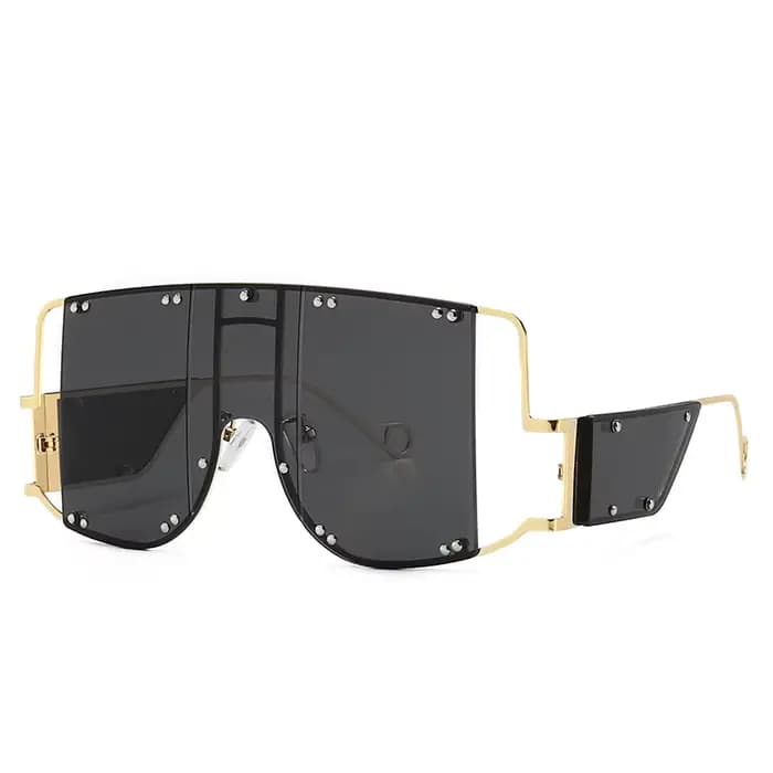 Marque de mode de luxe concepteur grand cadre Punk lunettes de soleil femmes hommes Vintage populair