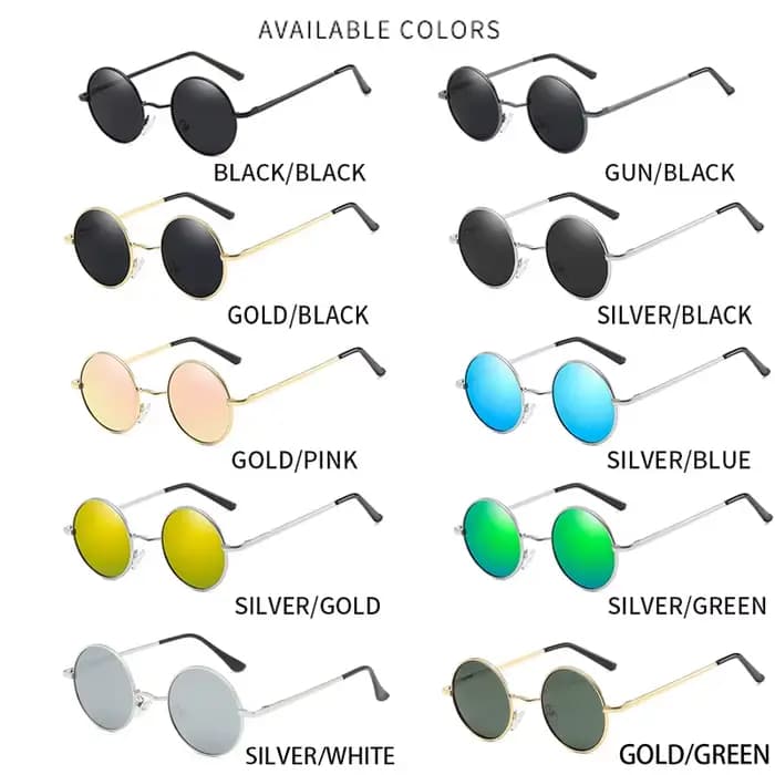 RUOBO – lunettes de soleil rétro polarisées à monture métallique ronde, pour hommes et femmes, lunet