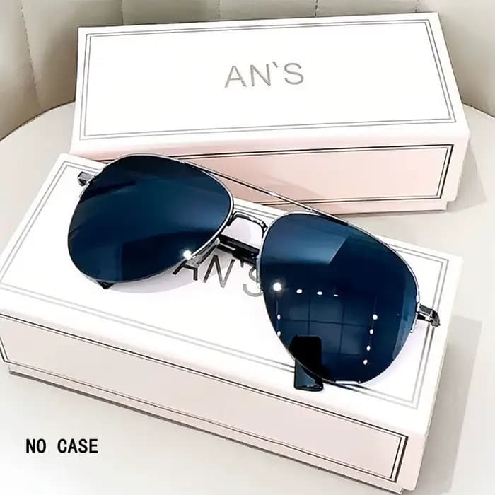 1pc aviateur mode grand visage conduite équitation élégant à la mode personnalité lunettes de soleil