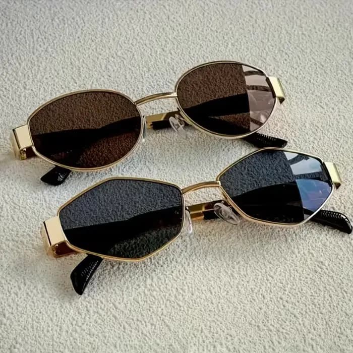 Lunettes de soleil ovales et polygonales tendance, polyvalentes, style streetwear, protection solair