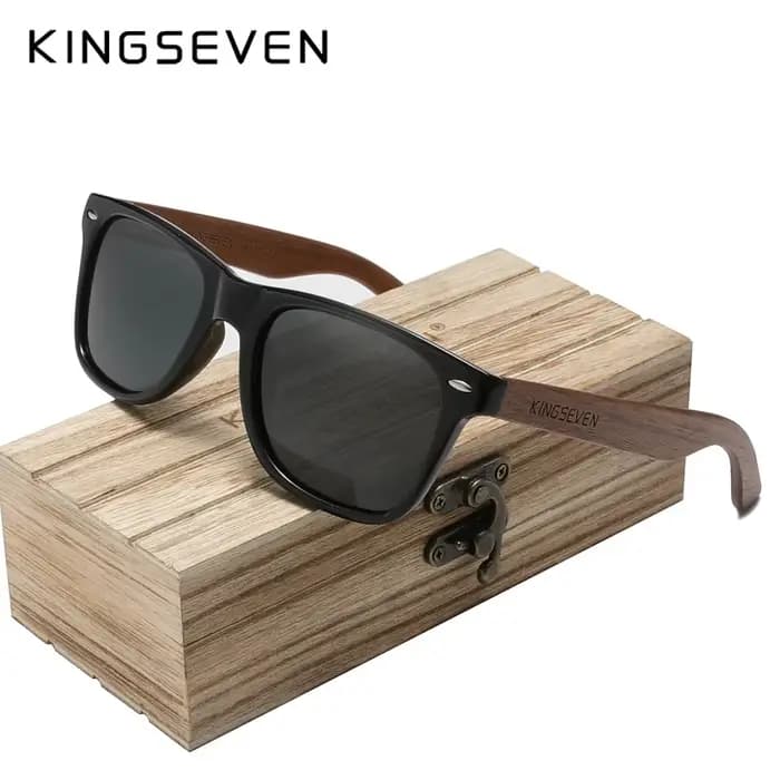 KINGSEVEN 2024 mode lunettes de soleil en bois naturel faites à la main pour hommes femmes lunettes