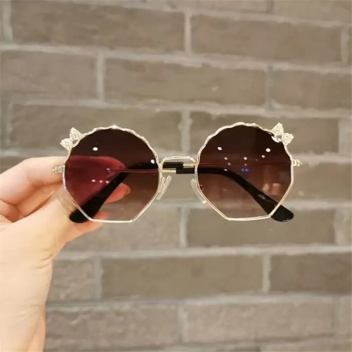 Lunettes de soleil anti-UV pour enfants, lunettes de soleil à la mode pour garçons et filles, nœud m