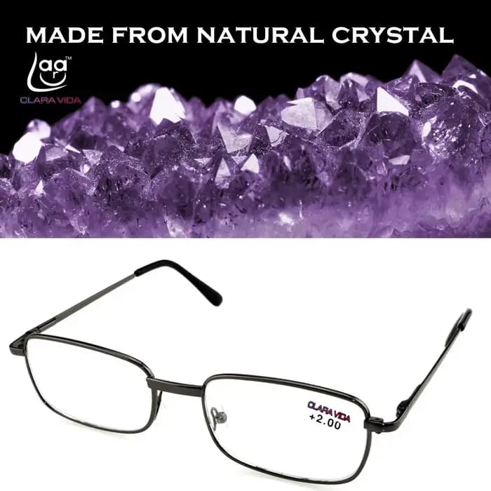 Clara Vida-Lunettes de lecture à monture en alliage pour hommes et femmes, verres en cristal naturel