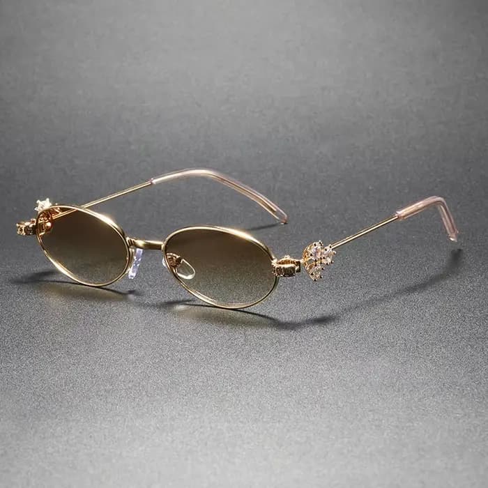 Lunettes de soleil de protection UV élégantes et haut de gamme ornées de diamants, lunettes de solei