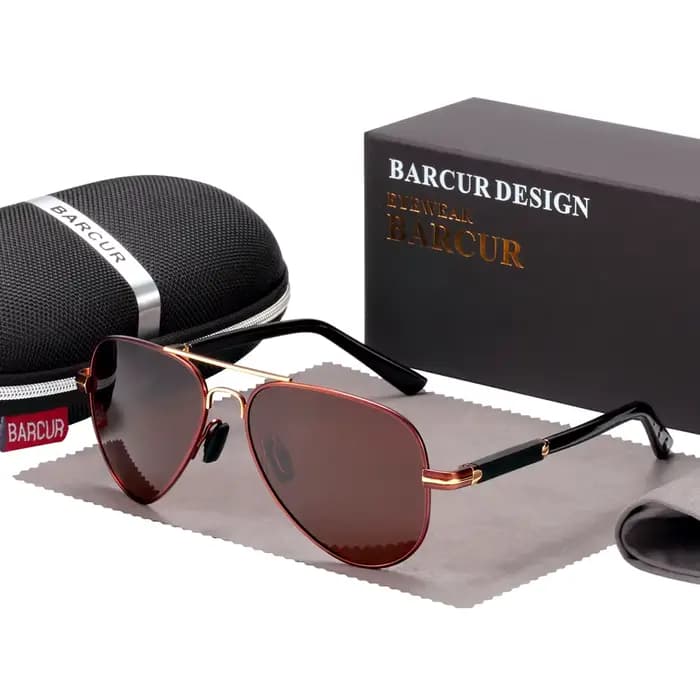 BARCUR-Lunettes de soleil polarisées pour hommes et femmes, accessoires de conduite