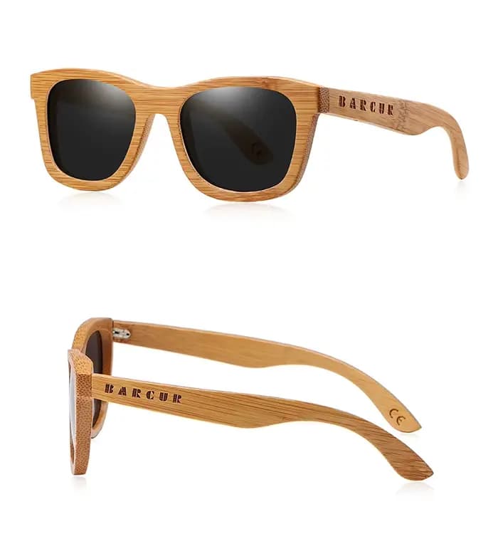 BARCUR-Lunettes de soleil rétro pour hommes et femmes, polarisées, en bambou, faites à la main, en b