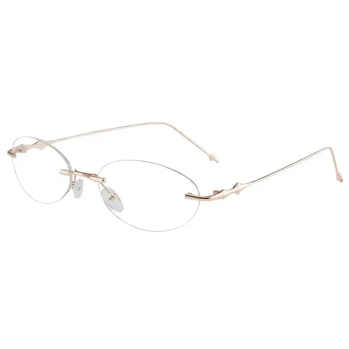 Lunettes de myopie photochromiques sans monture à la mode, verres elliptiques haute définition et lu