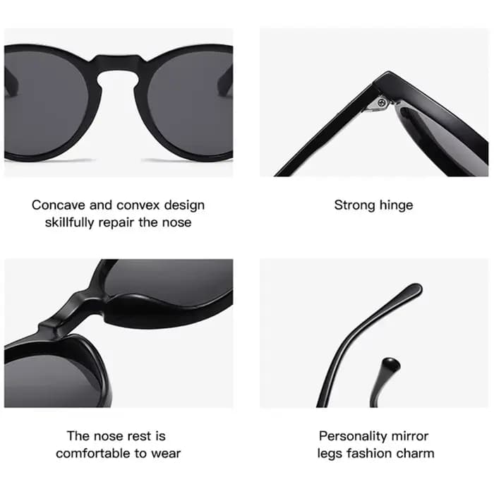 Lunettes de soleil rondes rétro pour hommes et femmes, petites lunettes de soleil polarisées à la mo