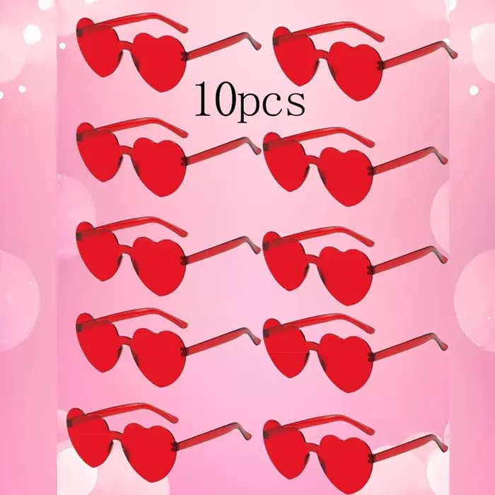Lunettes de soleil en forme de cœur sans cadre, lunettes une pièce absorbe ouissantes, amour, docume