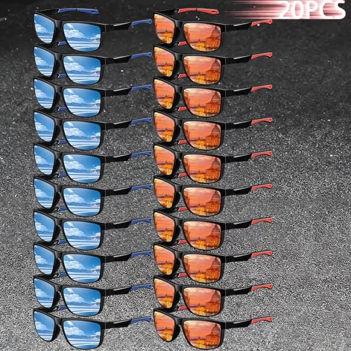 20PCS Lunettes de soleil classiques à la mode pour hommes et femmes, lunettes de soleil pour sports