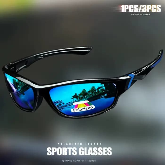 Lunettes de soleil sport polarisées 1/3 pièces, monture PC enveloppante, pour activités de plein air