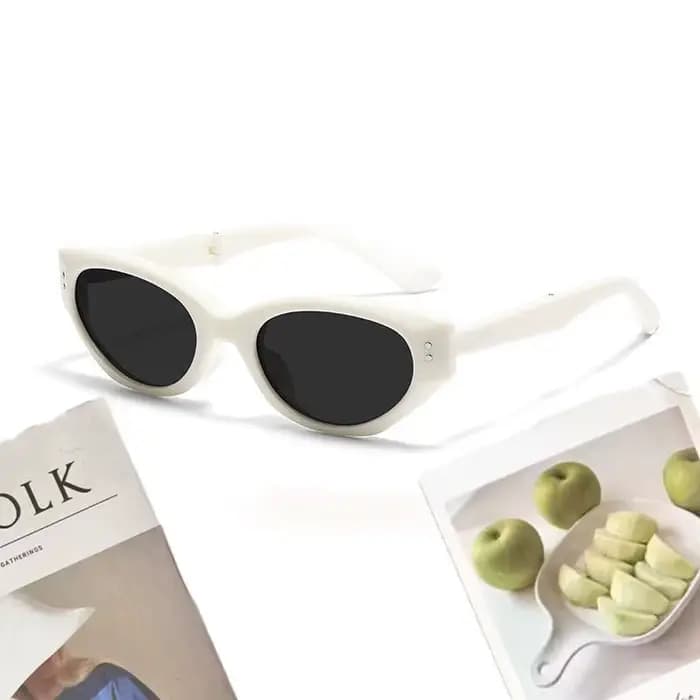 Lunettes ovales minimalistes œil de chat pour femmes, lunettes de soleil pliantes d'extérieur, ombra
