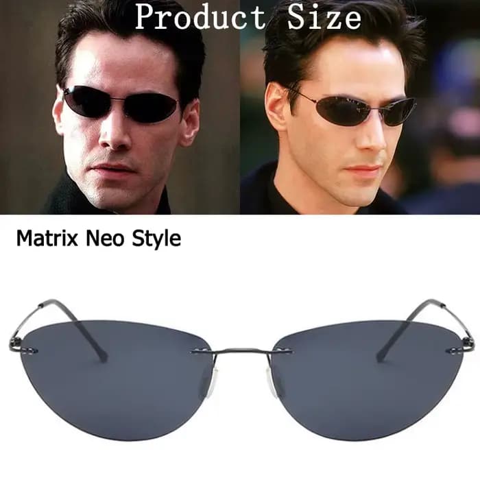 Mise à niveau Cool Matrix Smith Style lunettes De soleil polarisées ultralégères sans monture hommes