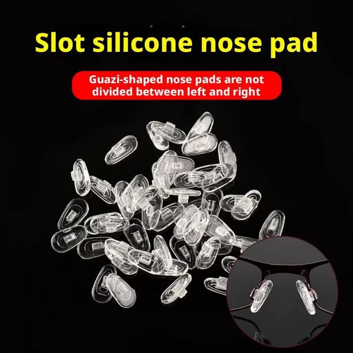 5 paires de coussinets de nez en silicone de qualité supérieure pour lunettes – coussin d'air souple