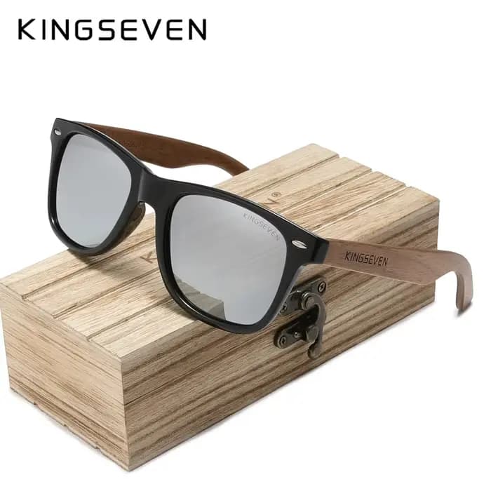 KINGSEVEN 2024 mode lunettes de soleil en bois naturel faites à la main pour hommes femmes lunettes