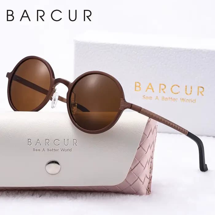 BARCUR-Lunettes de soleil polarisées en alliage d'aluminium et de magnésium pour hommes et femmes, l