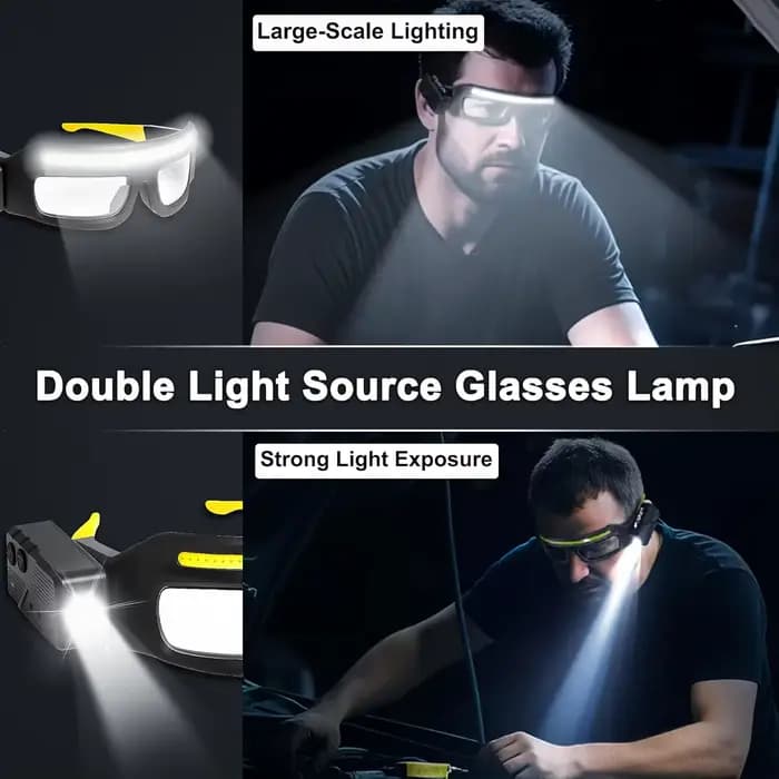 KLASSNUM hommes phare lunettes transparentes lunettes capteur d'onde contrôle lumière LED lunettes d