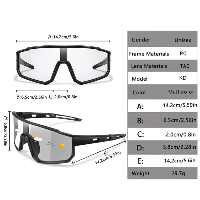 Nouveau Style marque lunettes photochromiques hommes femmes vélo vtt vélo course pêche cyclisme lune