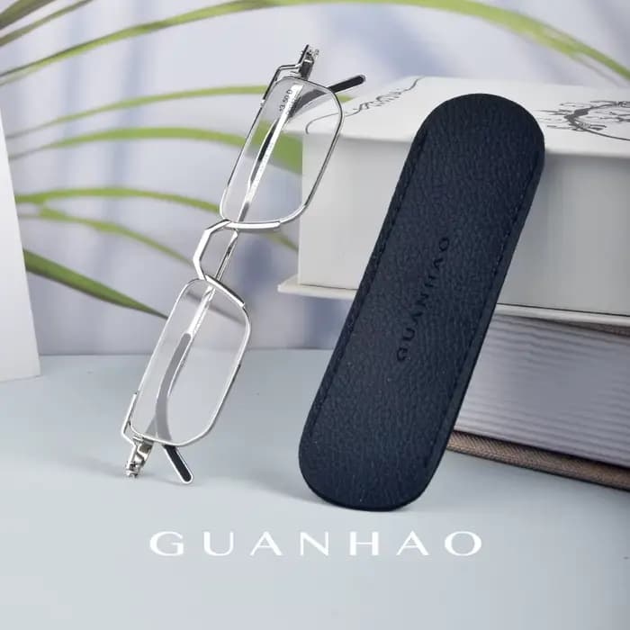 Guanhao lunettes de lecture portables lunettes d'affaires à la mode pour hommes optique transparente