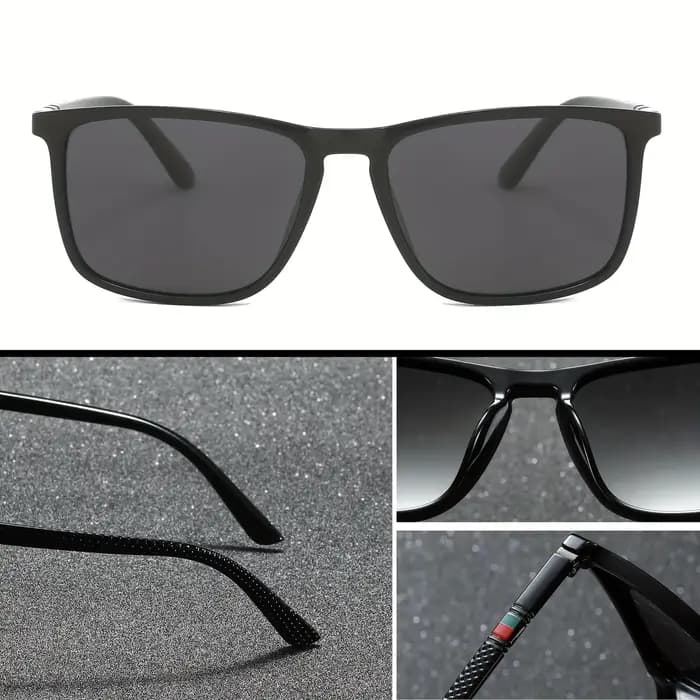 Lunettes de soleil polarisées carrées 2023, Anti-éblouissement, pour fête d'été, vacances, voyage, c