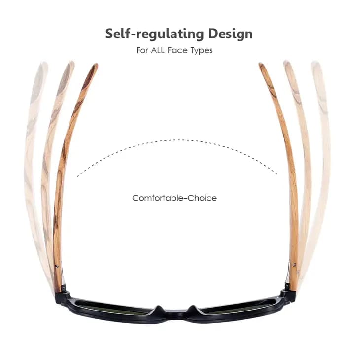 BARCUR luxe ombre de soleil hommes en bois lunettes de soleil UV400 mode carré lunettes de soleil fe
