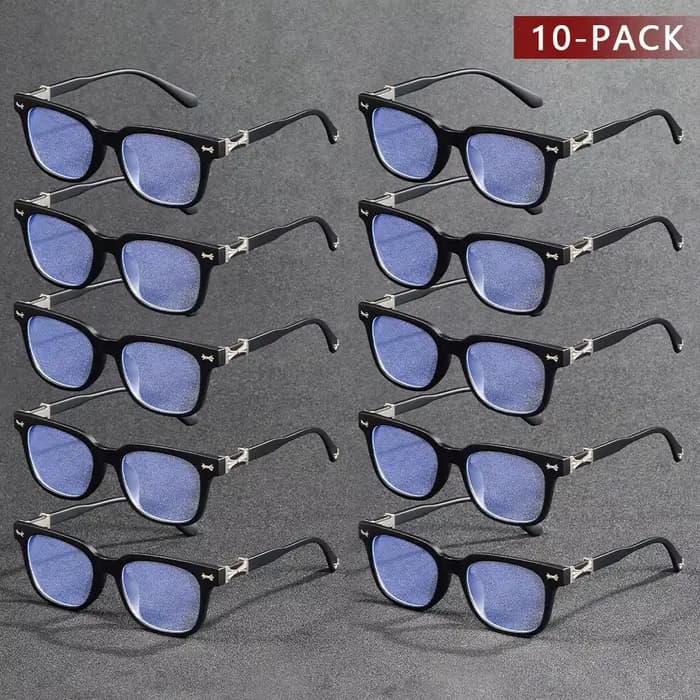 CRIXALIS 10 pièces Anti lumière bleue lunettes pour femmes hommes carré décontracté neutre pour Hall