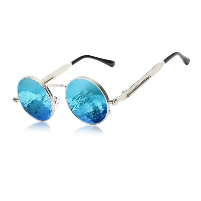 KINGSEVEN – lunettes de soleil polarisées rondes Steampunk pour hommes et femmes, en matériau inoxyd