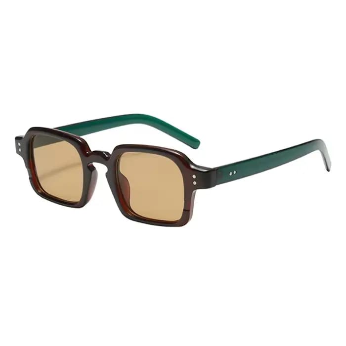 Lunettes de soleil carrées classiques rétro pour femmes et hommes, marque de luxe, Vintage, rivets,