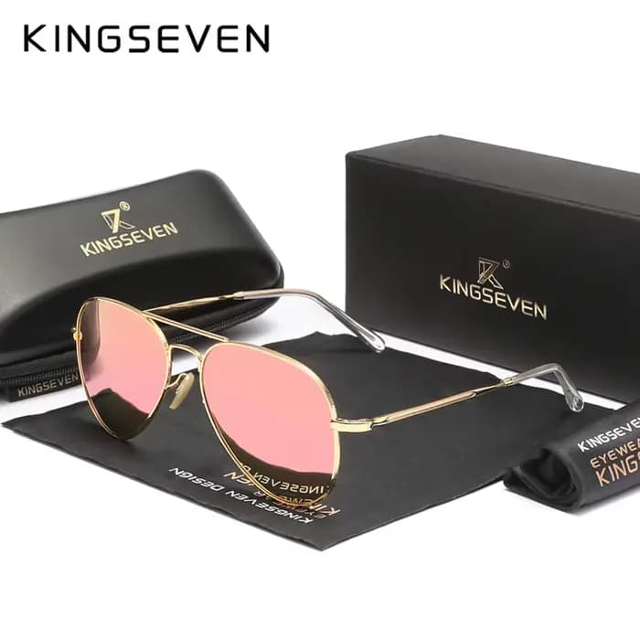 KINGSEVEN pilote alliage hommes lunettes de soleil polarisation UV400 Anti-reflet plein cadre Parsni