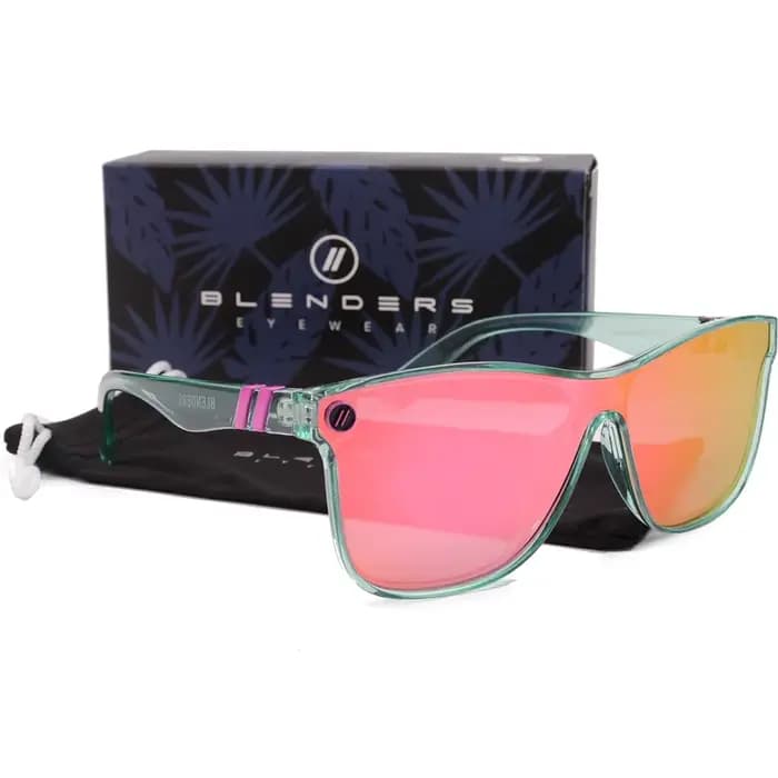 Mélangeurs lentille intégrée miroir lunettes de soleil rétro mode carré hommes et femmes lunettes de