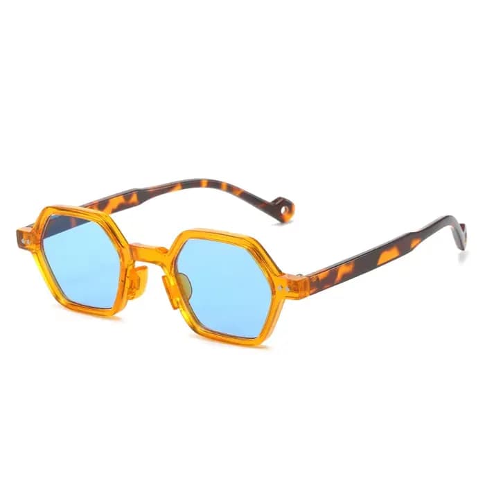 Lunettes de soleil hexagonales à petite monture irrégulière, mode européenne et américaine Ins, pare