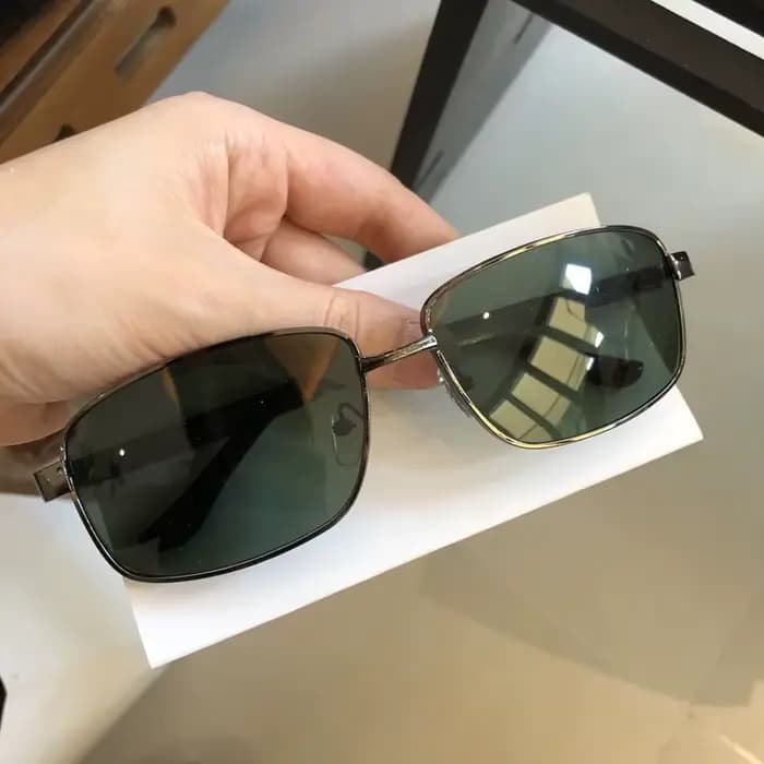 Nouvelles Lunettes de Soleil Vertes Tendance 2026 pour Hommes – Verre Cristal Haute Qualité, Conduit
