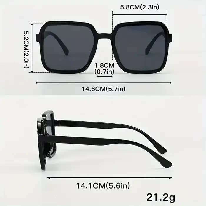 Ensemble de lunettes à monture carrée pour femmes, style de rue polyvalent, fête, plage, élégant, eu