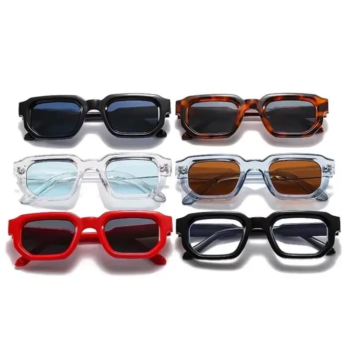 JNPCXI mode bleu carré lunettes de soleil pour femmes hommes rétro luxe concepteur clair lentille lu