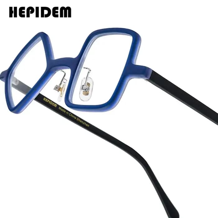 HEPIDEM acétate lunettes hommes 2025 nouveau rétro rond carré rhomboïde lunettes cadre femmes Nerd V