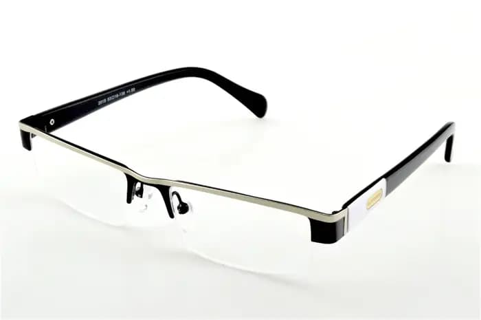 Lunettes de lecture à revêtement multicouche demi-jante en alliage de titane, style professionnel, 0
